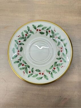 Lenox Holiday pattern saucer - set of 10